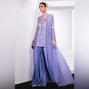 Pakistani Dress Elegant Lavender Embroidered Suit